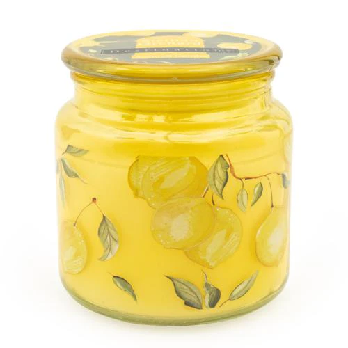 Mediterranean Lemon Grove Scent 'Sicilian Orchard' Lidded Candle Jar - Image 4
