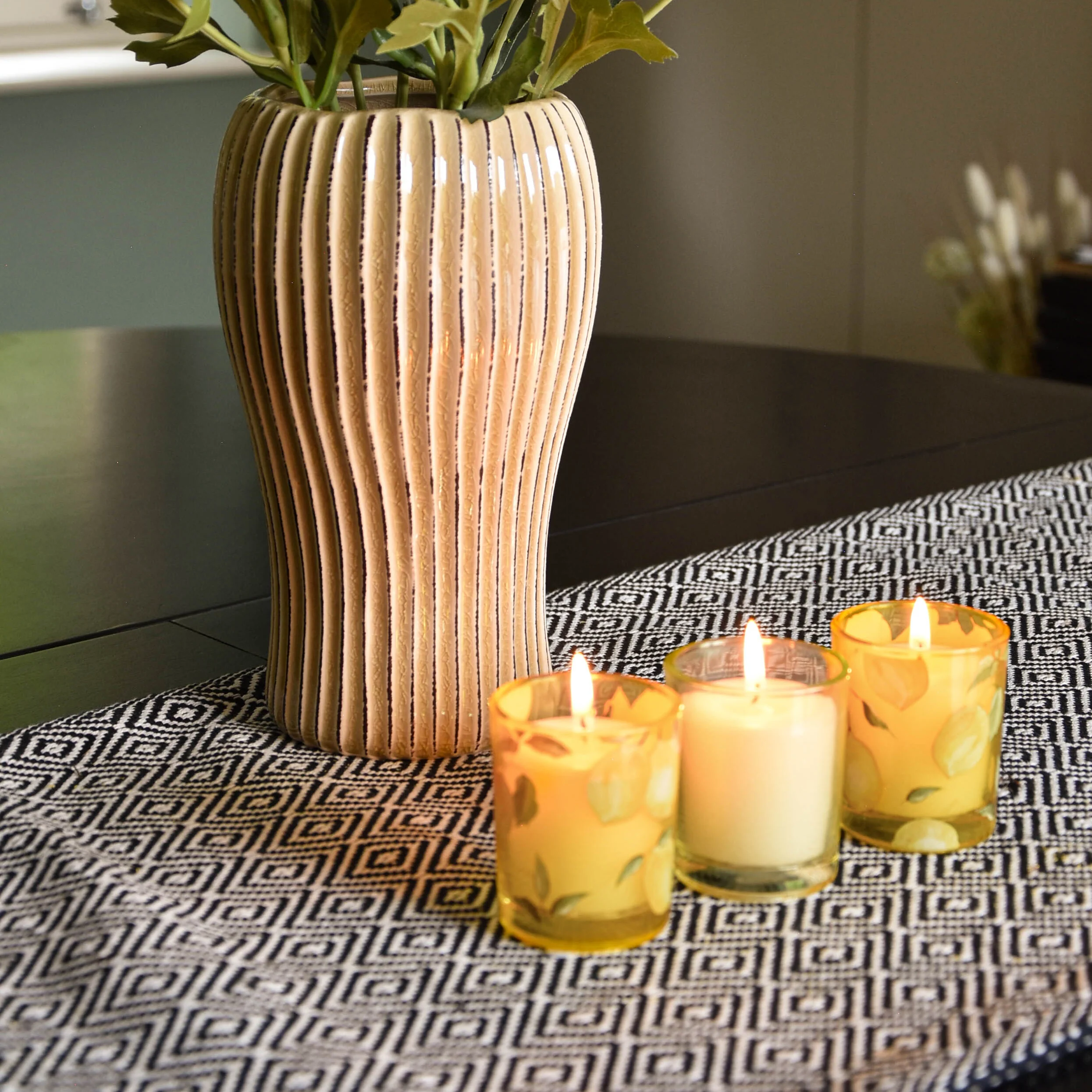 Mediterranean Lemon Grove Scent 'Sicilian Orchard' Set Of Mini Votives