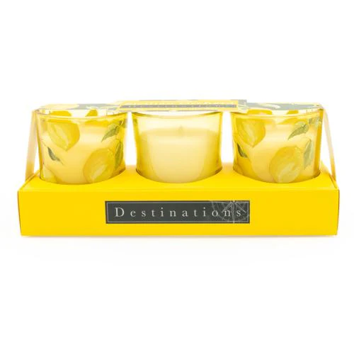 Mediterranean Lemon Grove Scent 'Sicilian Orchard' Set Of Mini Votives - Image 2