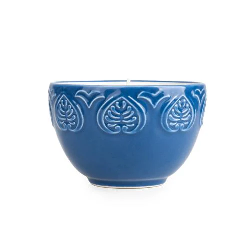 Sea Salt Meze Scented Candle in Blue Bowl - Image 5