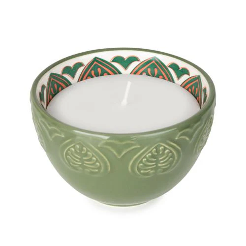 Fig & Apple Meze Scented Candle in Green Bowl - Image 6