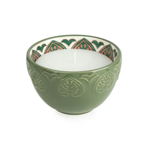 Fig & Apple Meze Scented Candle in Green Bowl - Image 7