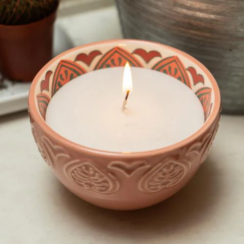 Moroccan Spice Meze Scented Candle in Terracotta Bowl - Image 2