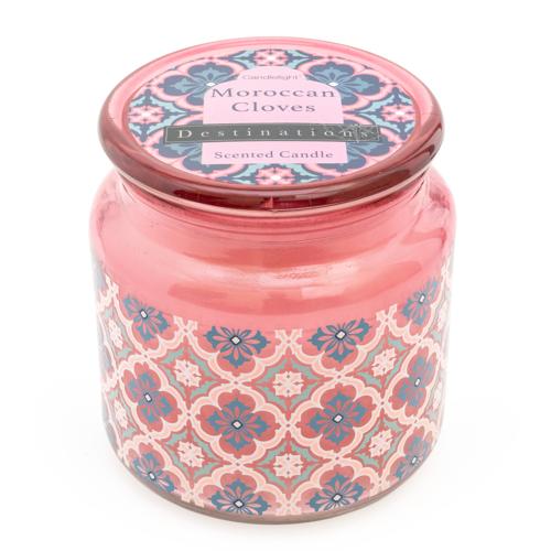 Moroccan Red Cinnamon Scent 'Moroccan Cloves' Lidded Candle Jar - Image 2