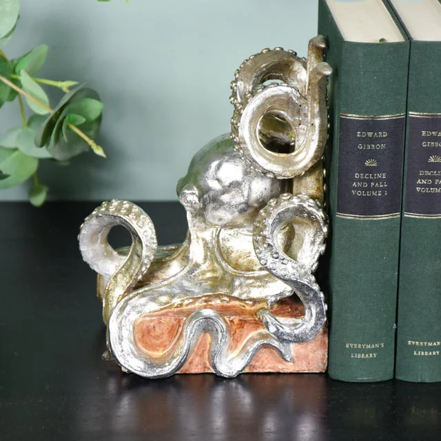 Lavish Octopus Bookends Silver - Image 4