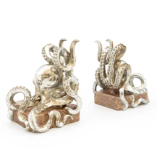 Lavish Octopus Bookends Silver - Image 5