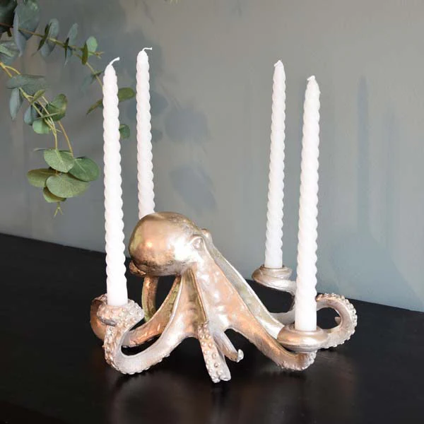 Gold Octopus Candlestick Holder - Image 2