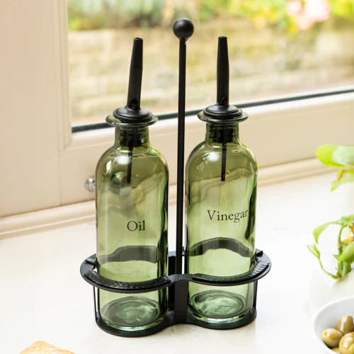 Oil & Vinegar Glass Set with Elegant Dispensers - Image 6