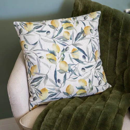 Olive Print Cushion - Image 2