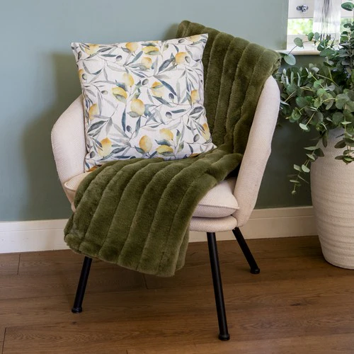 Olive Print Cushion - Image 3