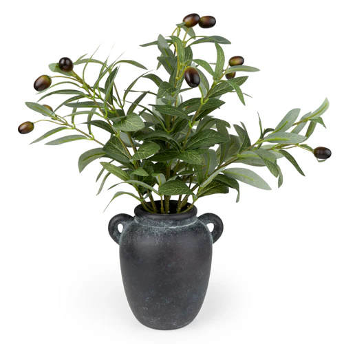40cm Olive Tree in Decorative Vase – Artificial Indoor Plant - Image 2