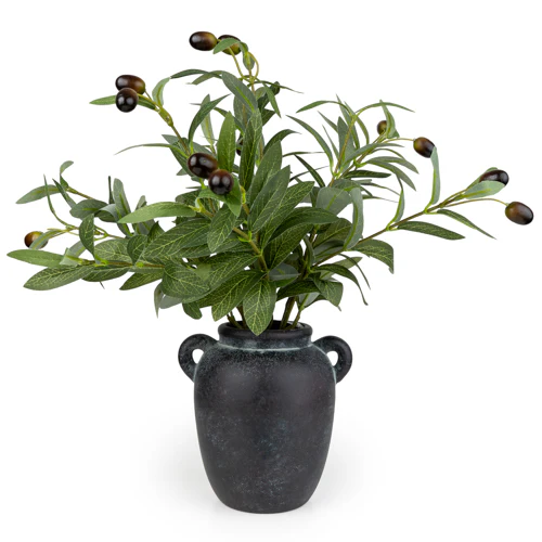 40cm Olive Tree in Decorative Vase – Artificial Indoor Plant - Image 4