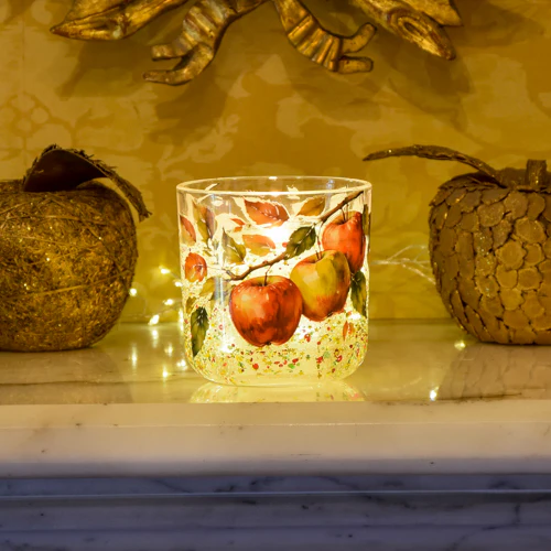 Orchard Apple & Nutmeg LED Glitter Candle