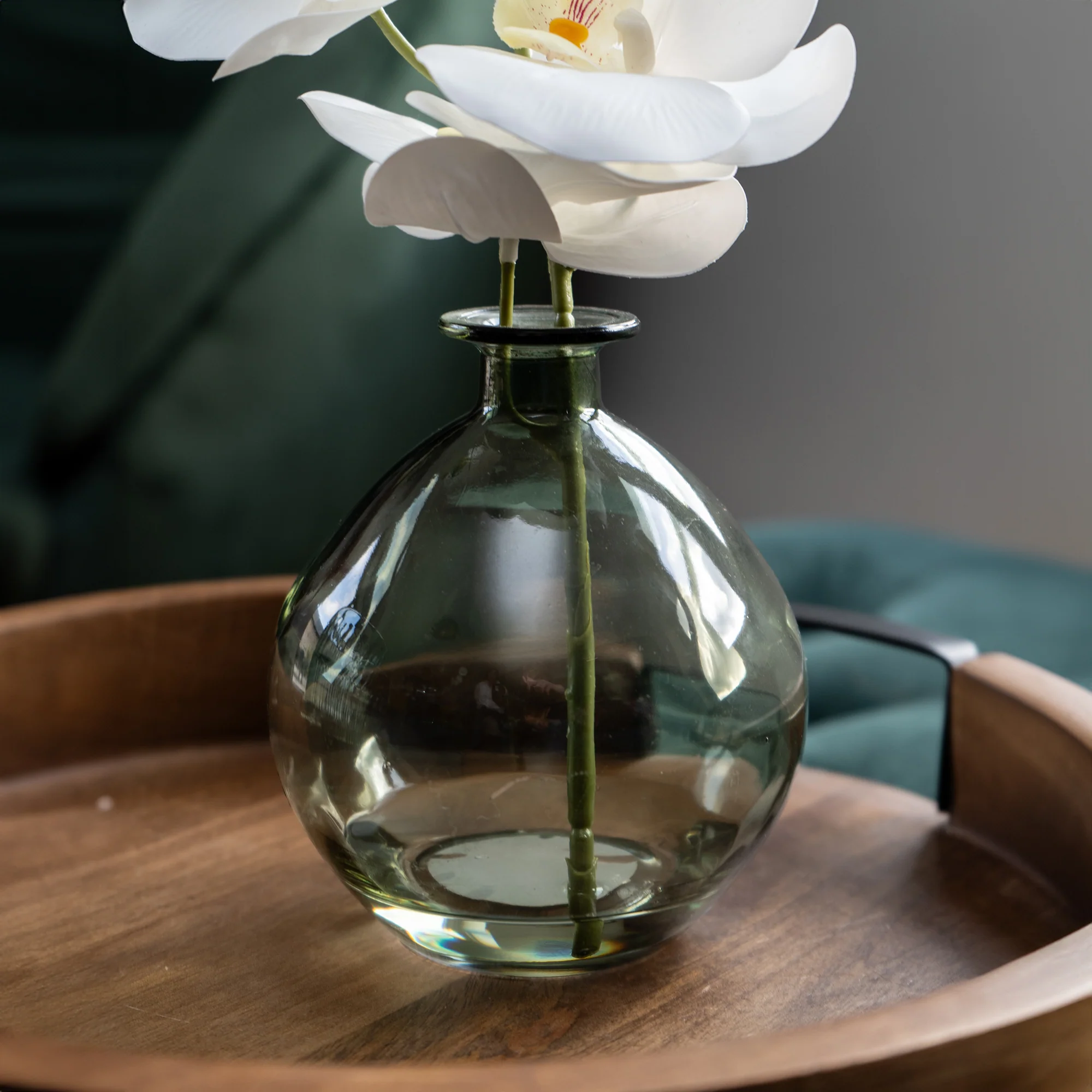 Orchid in Green Vase - Image 3