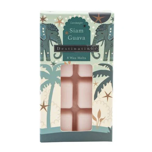 Pack of 8 Siam Guava Thai Flower Market Scent Wax Melts