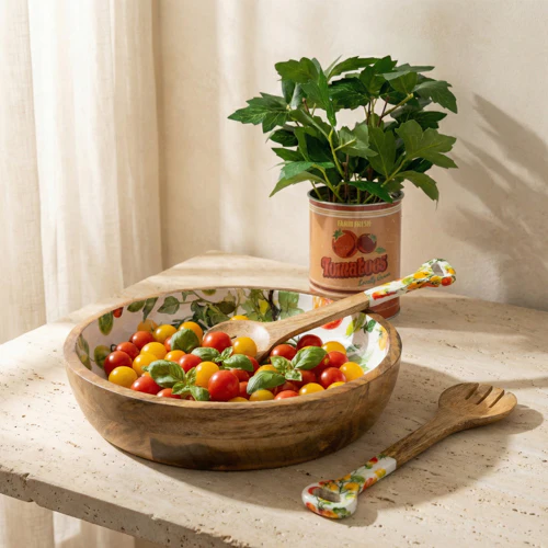 Spoon & Fork Mango Wood Tomatoes - Image 2