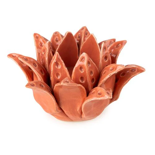 Paradise Flower Terracotta Tealight Holder - Image 6