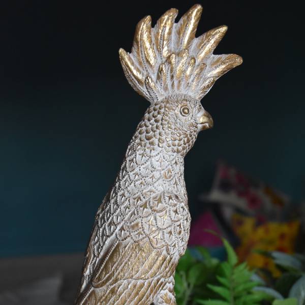 Art Deco Parrot on a Gold Stand - Image 3