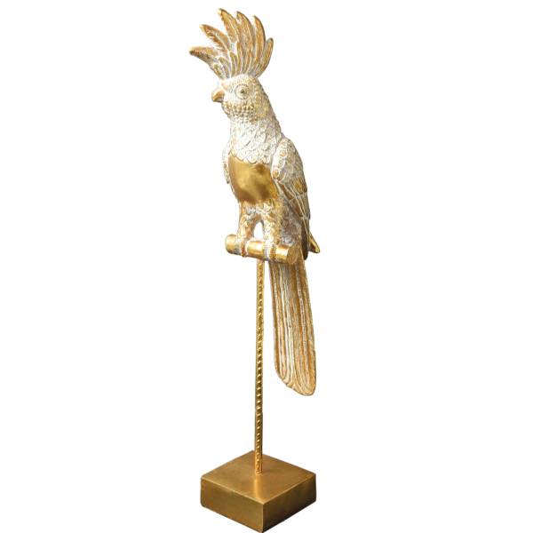 Art Deco Parrot on a Gold Stand - Image 4