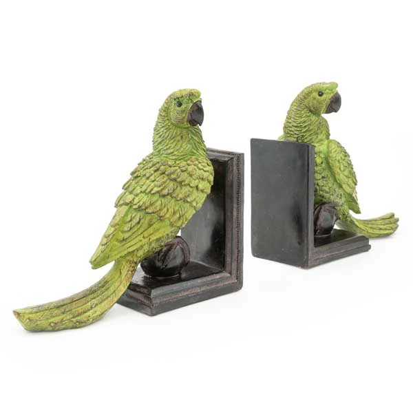 Exotic Green Parrot Ball Bookends - Image 4