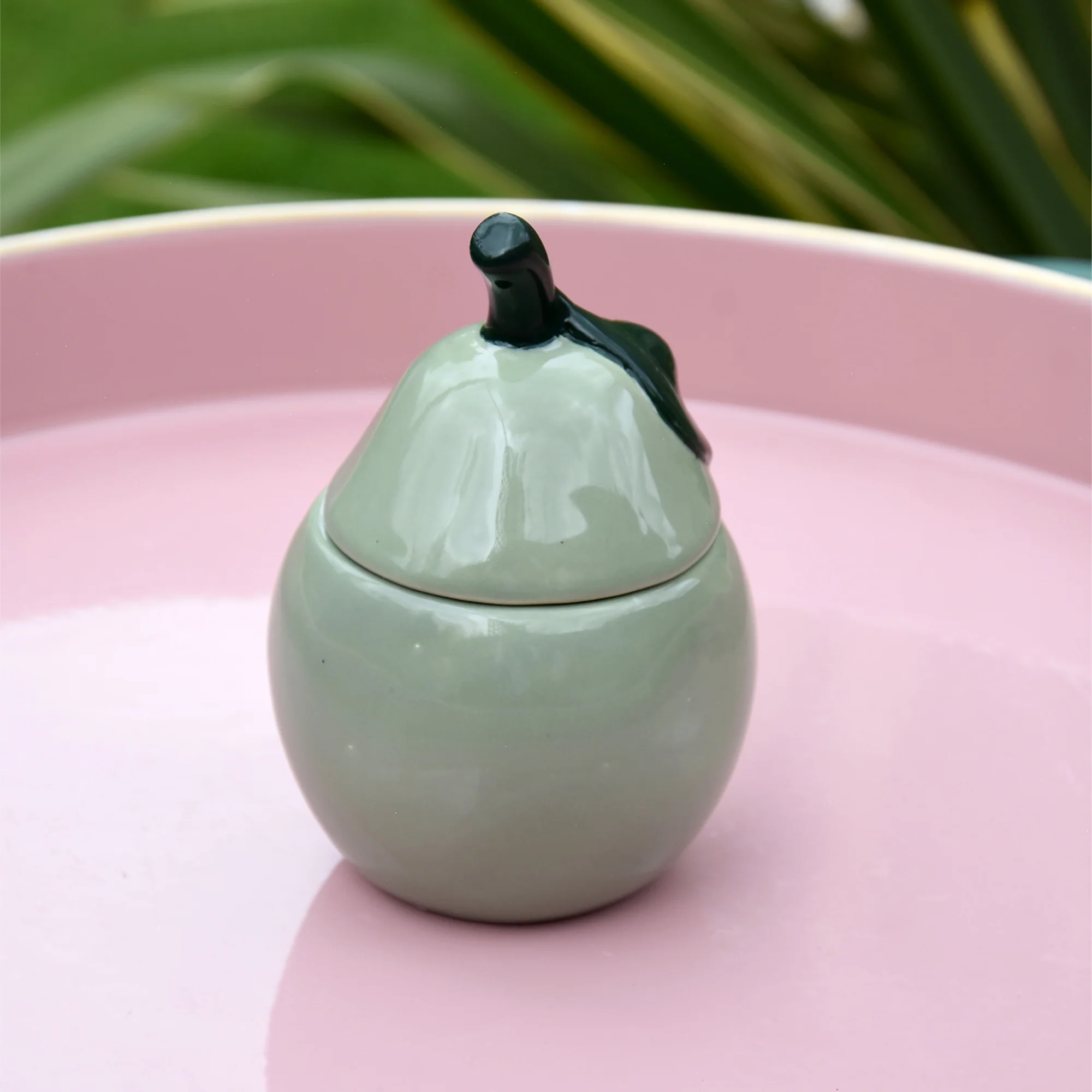 Pear-Shaped Ceramic Candle