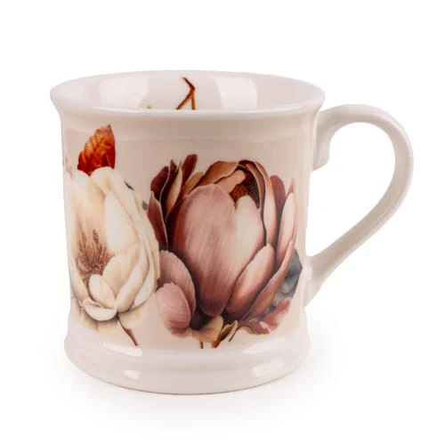 Cream Peony Print Tankard Mug - Image 3