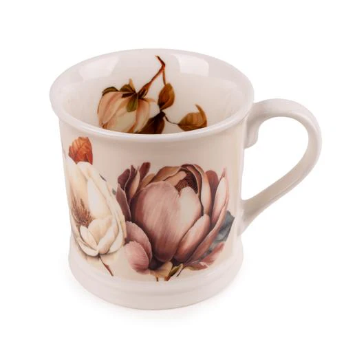 Cream Peony Print Tankard Mug - Image 4