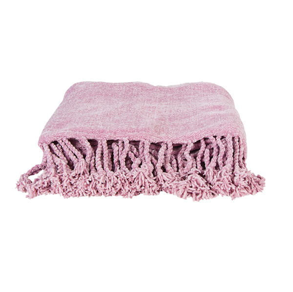 Pink Chenille Throw Blanket - Image 2
