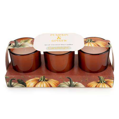 Pumpkin & Ginger Trio Candles - Image 3