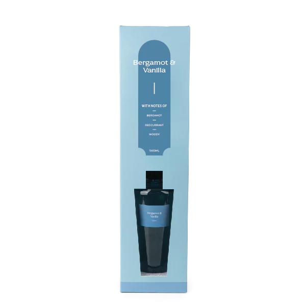 Bergamot & Vanilla Blue 1000ml Extra Large Reed Diffuser