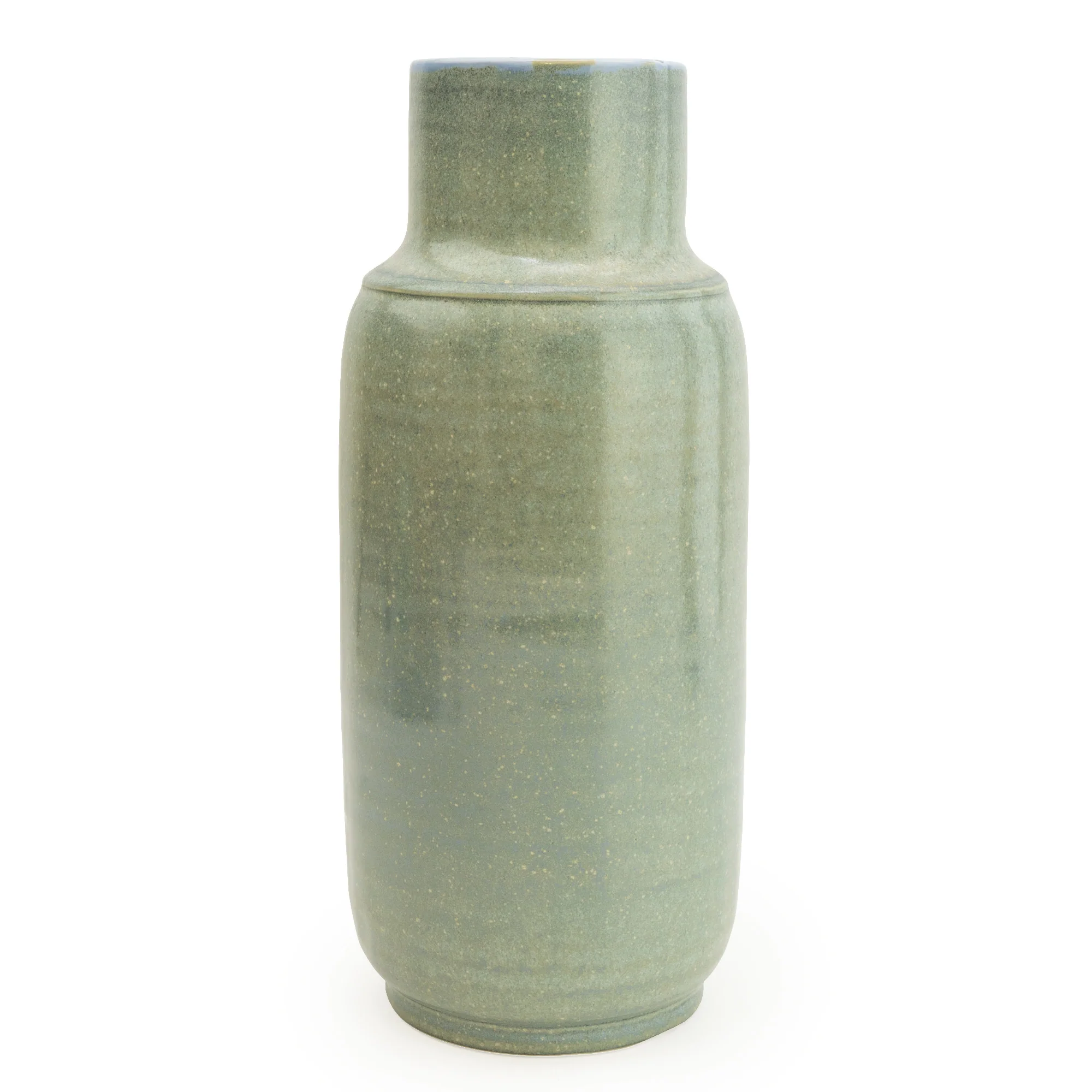 Smooth Reactive Glaze Green Vase - Image 2