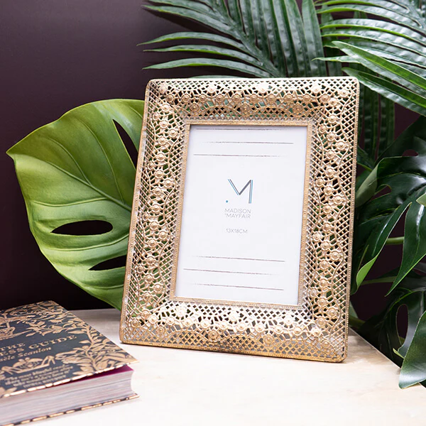 Rectangle Gold Antique Small Photo Frame