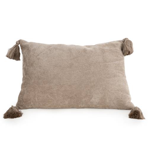 Rectangular Cream Tassel Cushion - Image 3