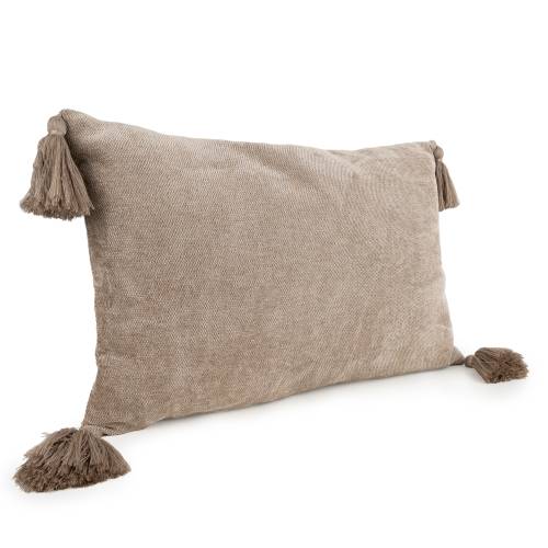 Rectangular Cream Tassel Cushion - Image 4