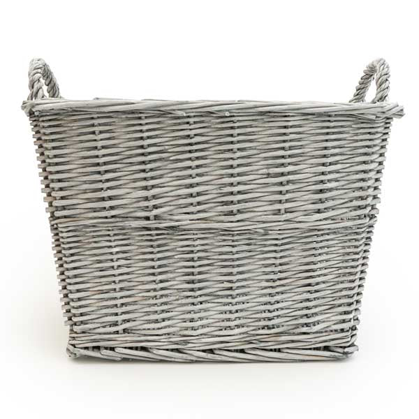 Rectangular Log Basket With Sides - Grey - Image 5