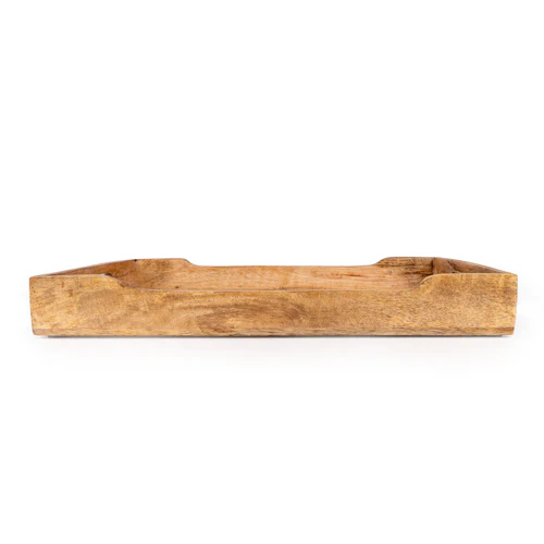 Rectangular Sheep Motif Wooden Tray with Included Handles - Image 4