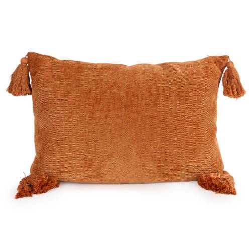 Rectangular Terracotta Tassel Cushion - Image 2