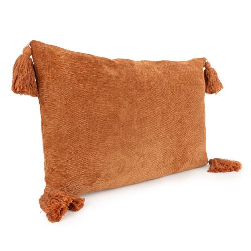 Rectangular Terracotta Tassel Cushion - Image 3