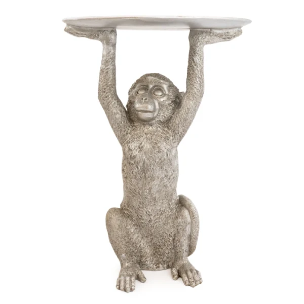 Resin Monkey Table in Silver - Image 4