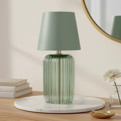 Ridged Glass LED Living Room Lamp - Image 2