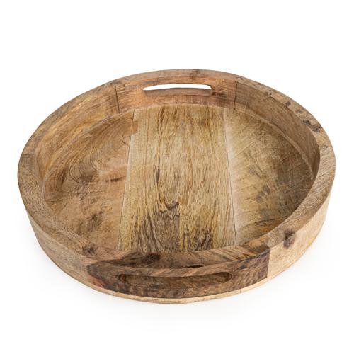 Round Mango Wood Tray - Image 7