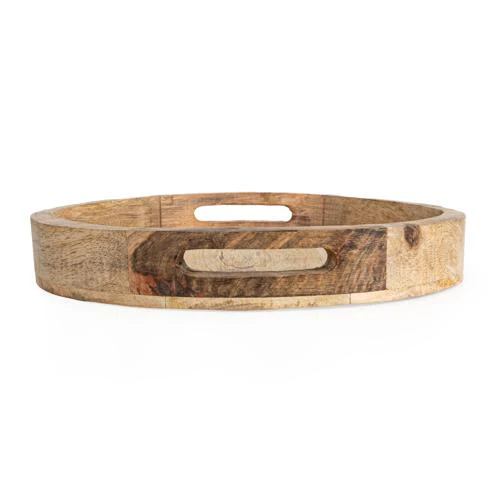 Round Mango Wood Tray - Image 8