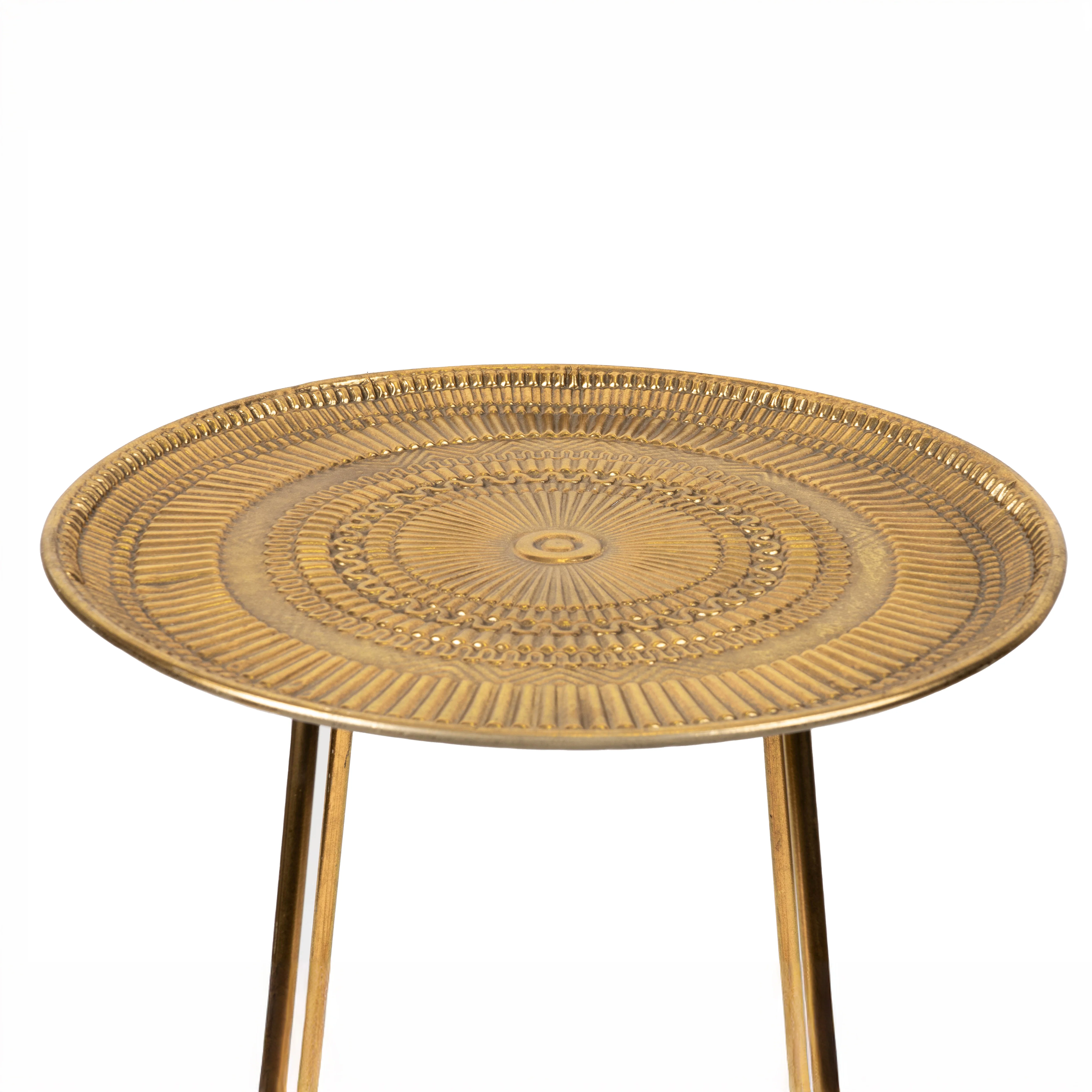 Elegant Gold Side Table - Image 5