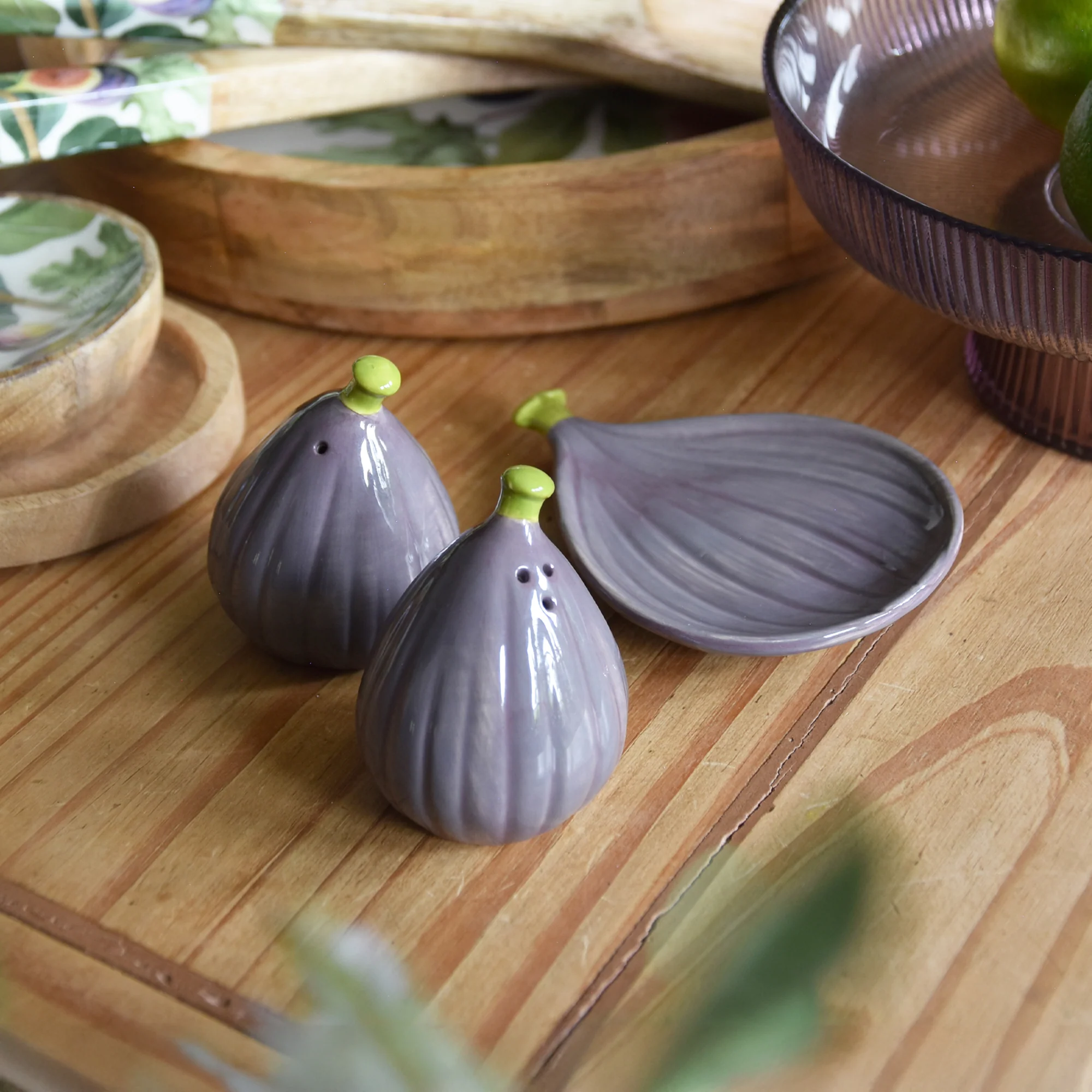 Fig Shaped Salt & Pepper Pots
