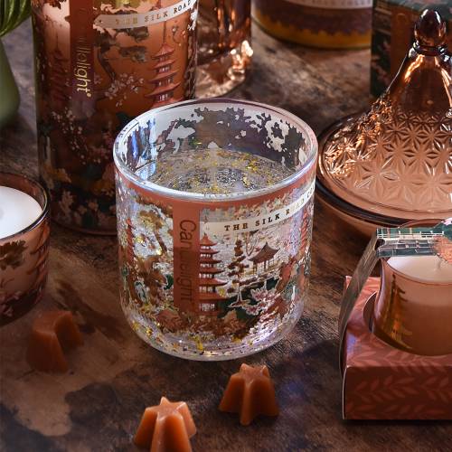 Samarkand Moroccan Red Cinnamon LED Glitter Candle