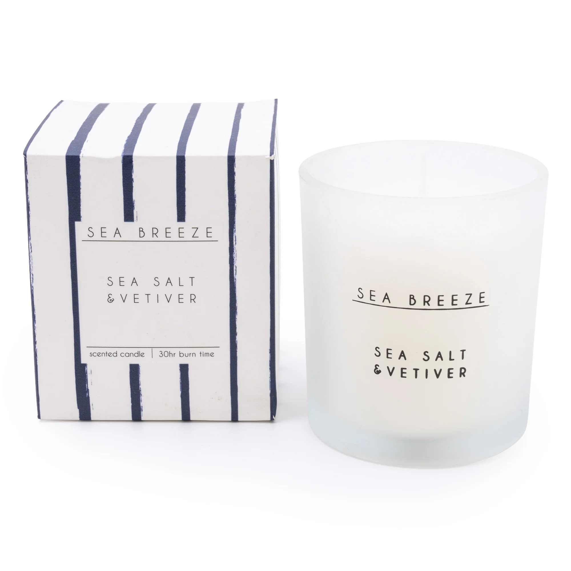 Scented Nautical Sea Salt Wax Filled Candle - Image 2