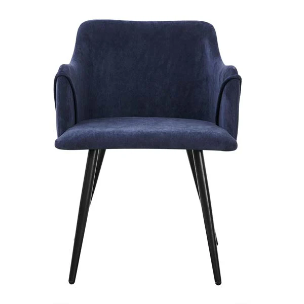 Set of 2 Aldridge Dining Chair with Black Leg in Terry Blue - Image 3