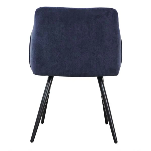 Set of 2 Aldridge Dining Chair with Black Leg in Terry Blue - Image 5