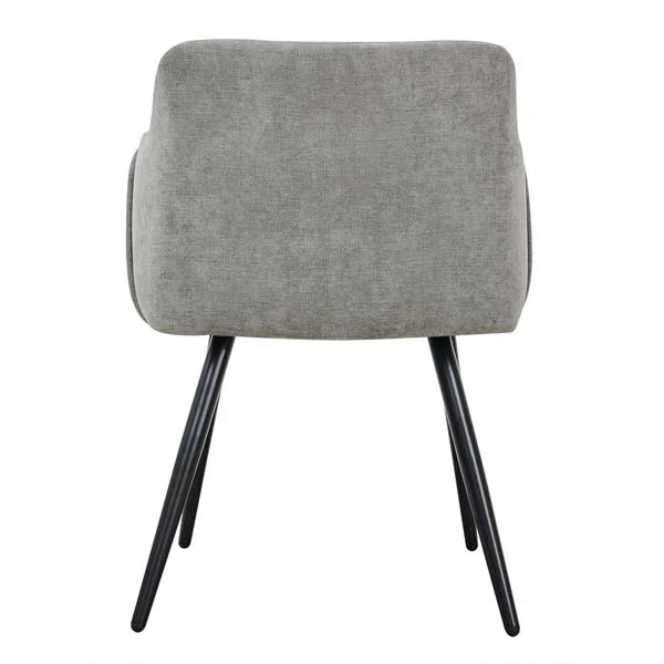 Set of 2 Aldridge Dining Chair with Black Leg in Terry Grey - Image 4