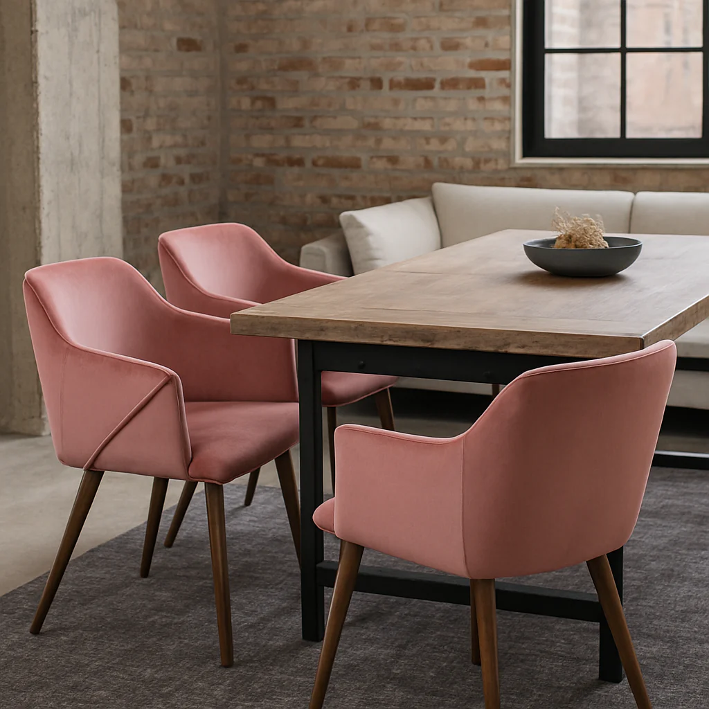 Set of 2 Aldridge Dining Chair in Rose